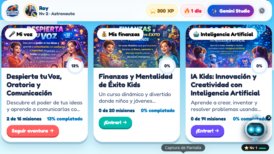 Plataforma Telescope Kids LMS